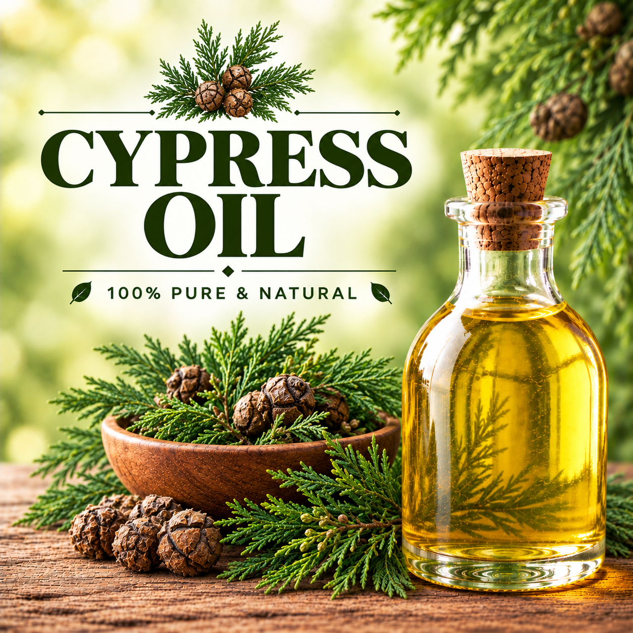 Cypress Oil for Skincare, Cosmetics, Fragrance and Aromatherapy
