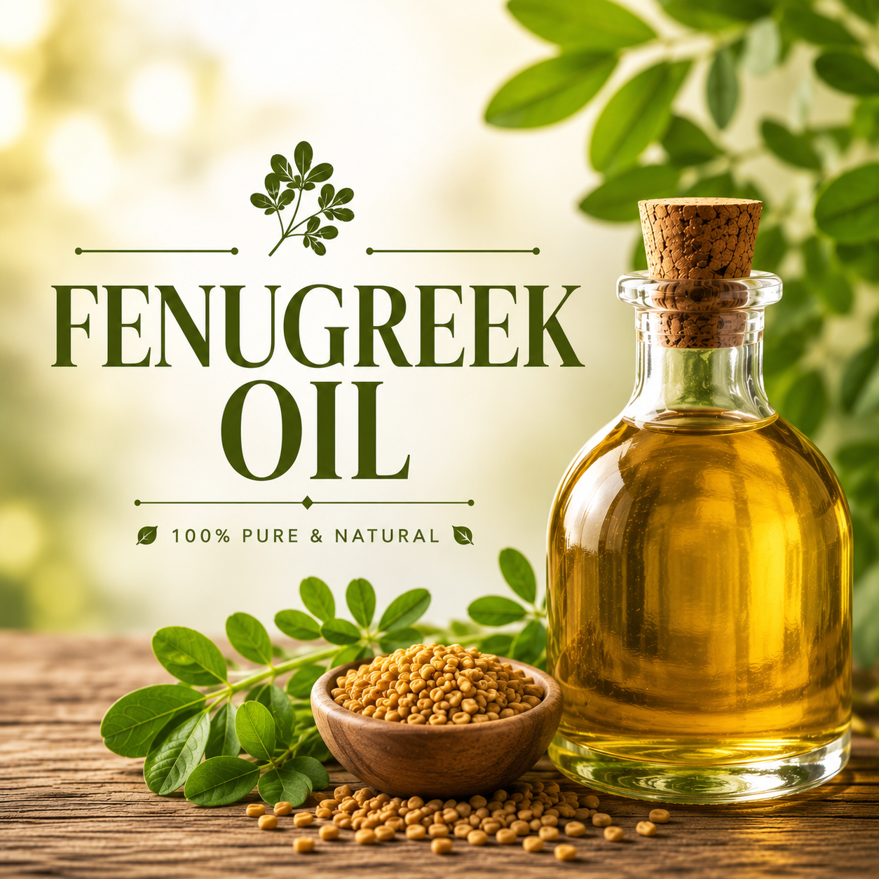 Fenugreek Oil for Hair Care, Skincare and Cosmetic Applications