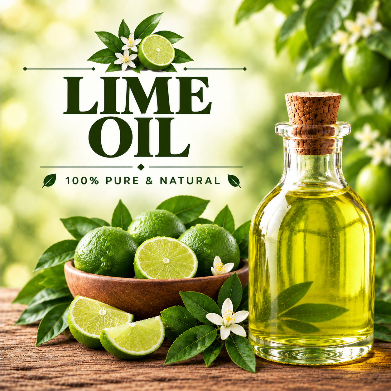 Lime Oil for Skincare, Cosmetics, Fragrance and Aromatherapy