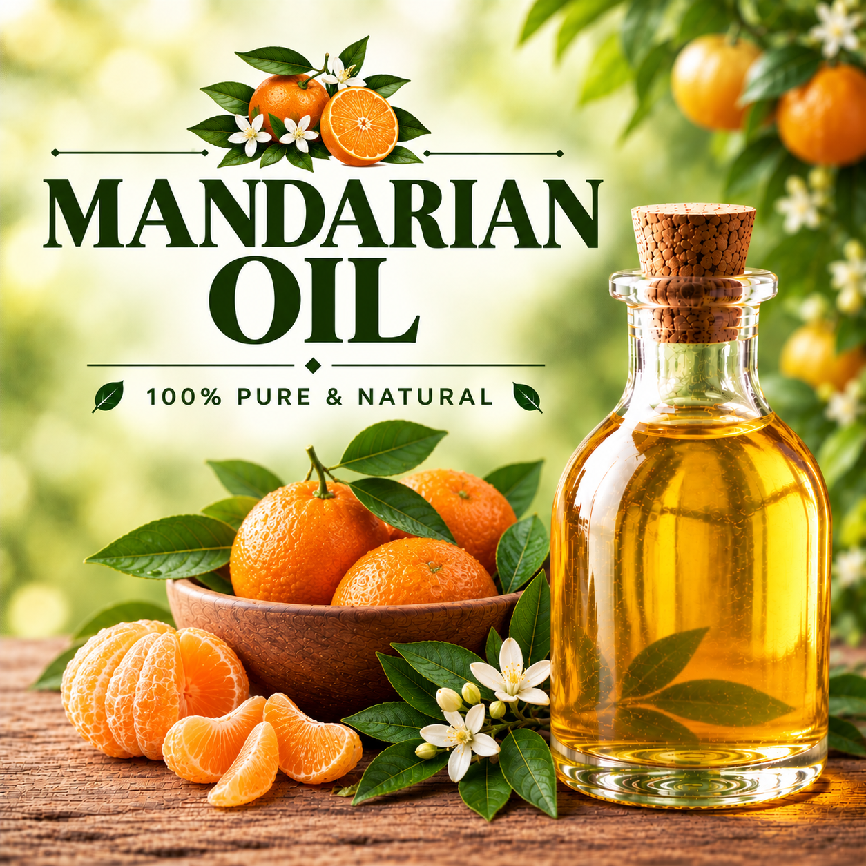 Mandarin Oil for Skincare, Cosmetics, Fragrance and Aromatherapy