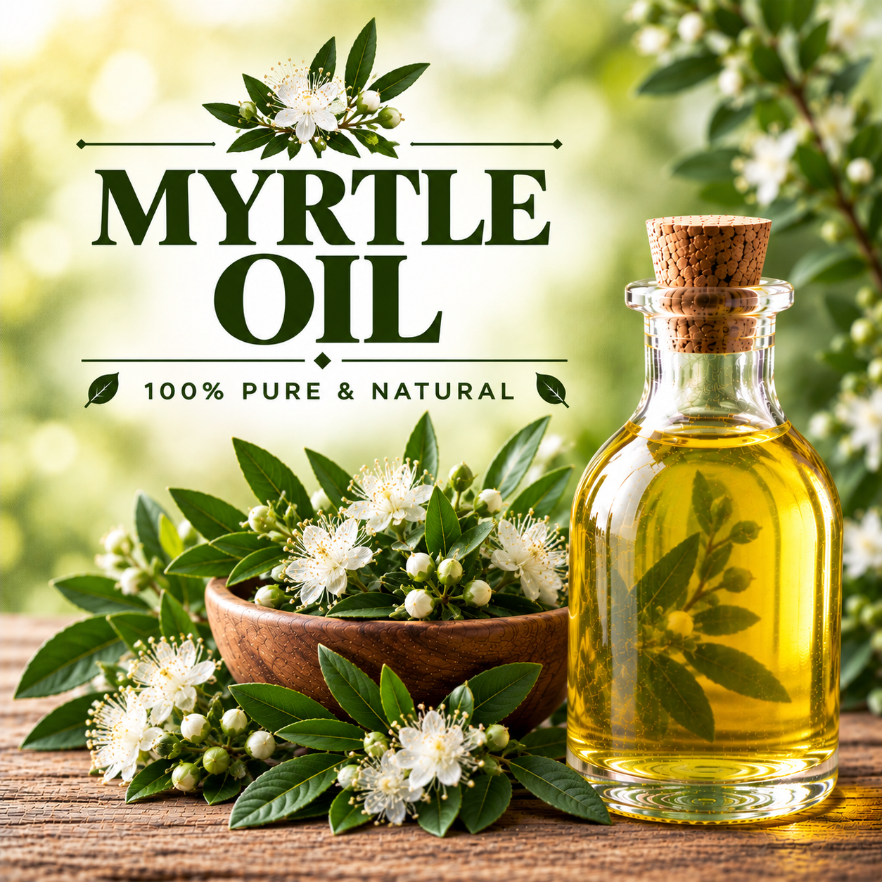 Myrtle Oil for Skincare, Cosmetics, Fragrance and Aromatherapy