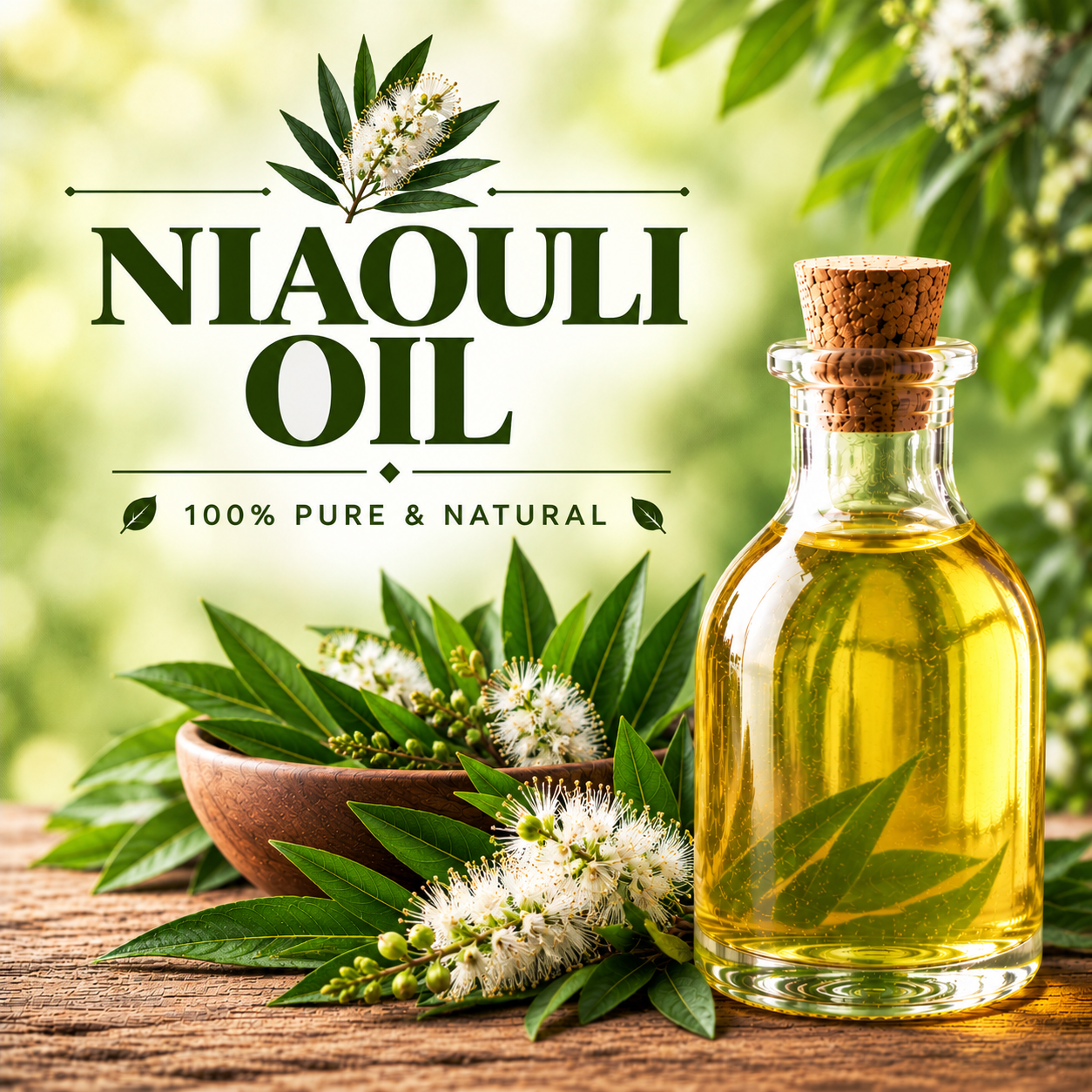 Niaouli Oil for Skincare, Hair Care, Cosmetics and Aromatherapy Applications
