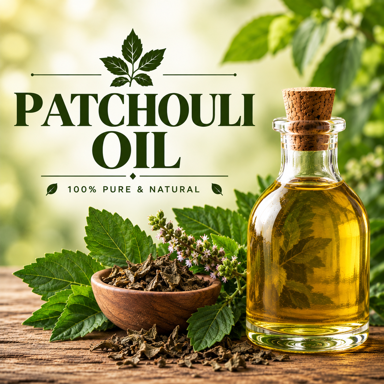 Patchouli Oil for Skincare, Hair Care, Perfume and Cosmetic Applications