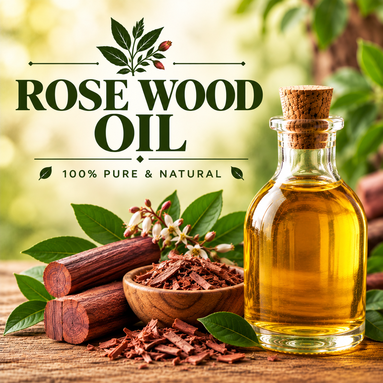 Rosewood Oil for Skincare, Cosmetics, Fragrance and Aromatherapy