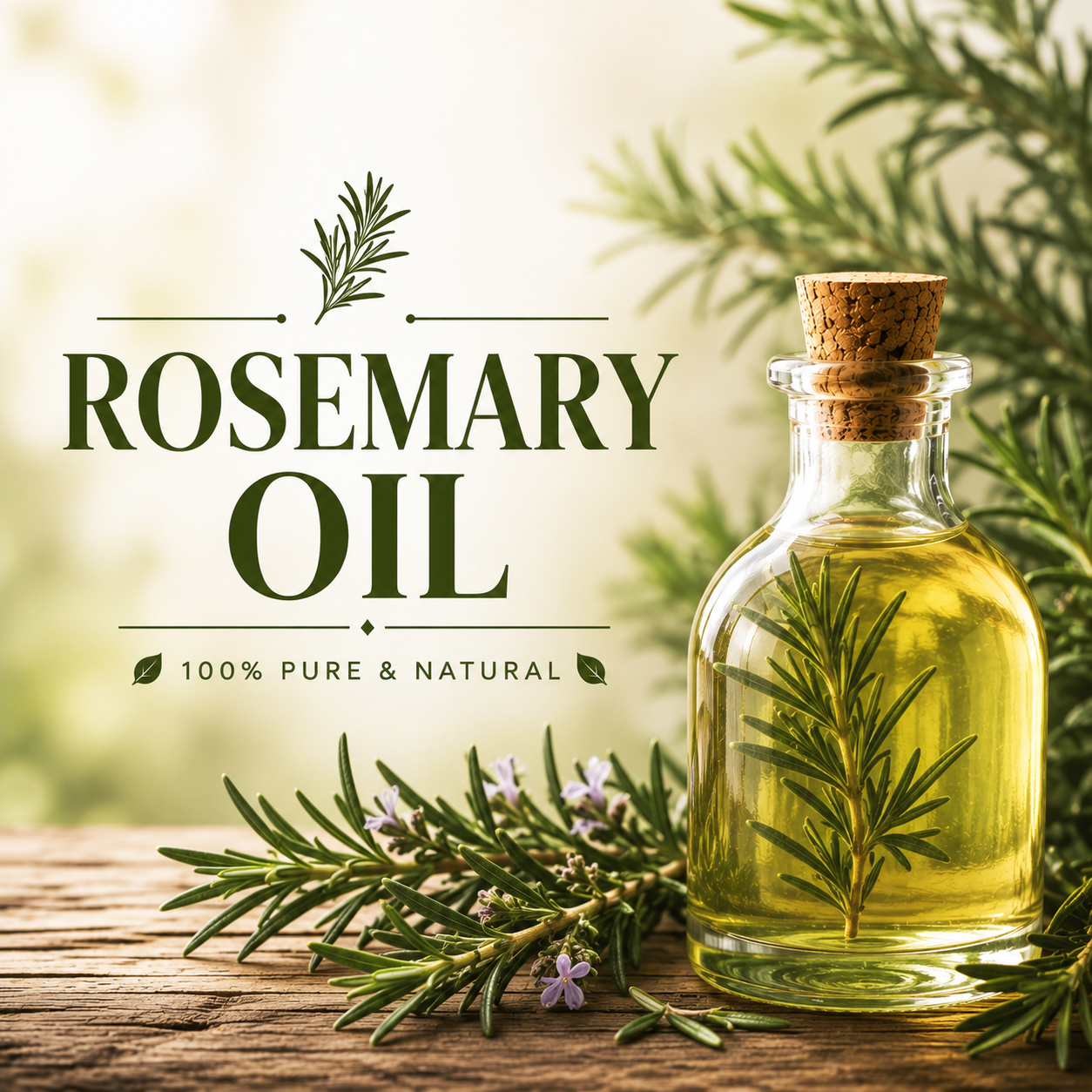 Rosemary Oil for Hair Care, Skincare and Cosmetic Applicati