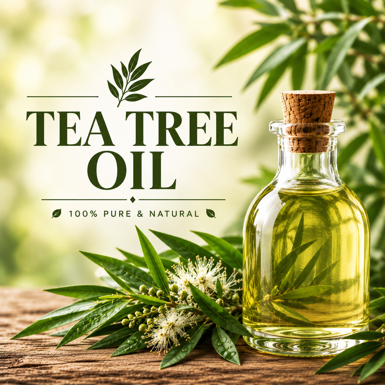 Tea Tree Oil for Skincare, Hair Care and Personal Care Applications
