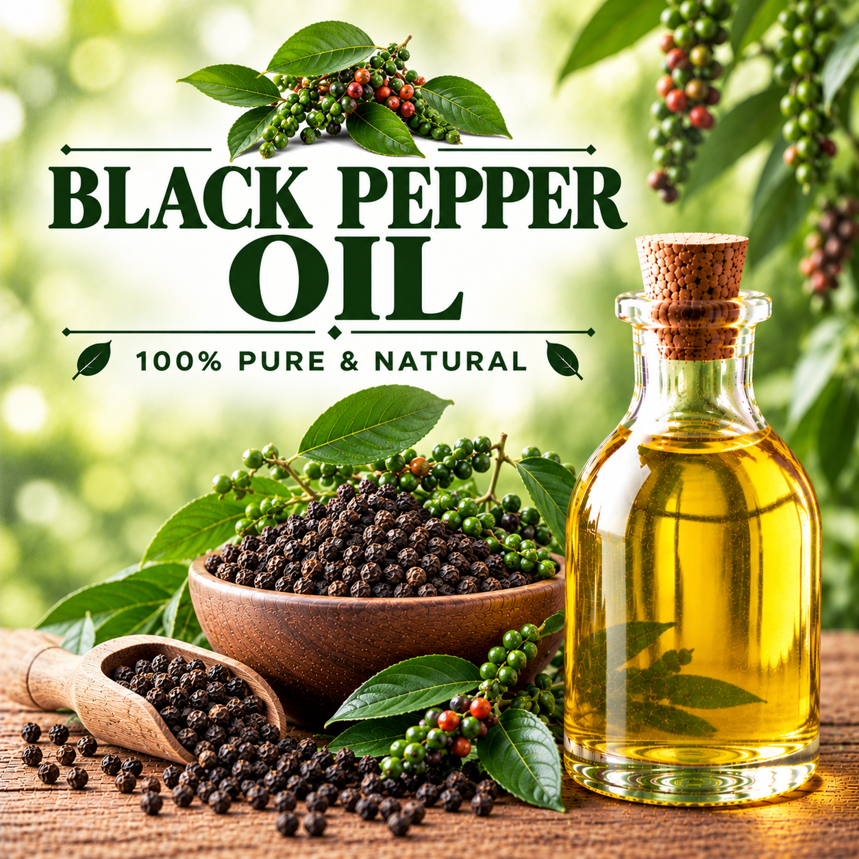 Black Pepper Oil for Flavouring, Fragrance, Cosmetics and Personal Care