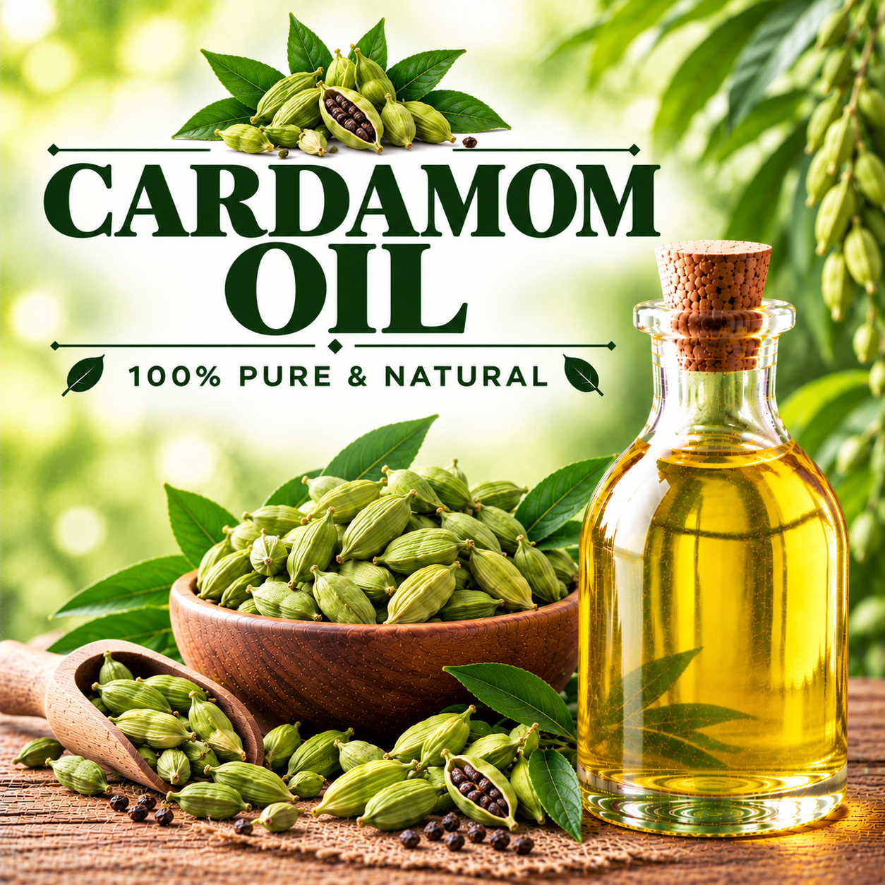 Cardamom Oil for Food Flavouring, Fragrance, Cosmetics and Personal Care