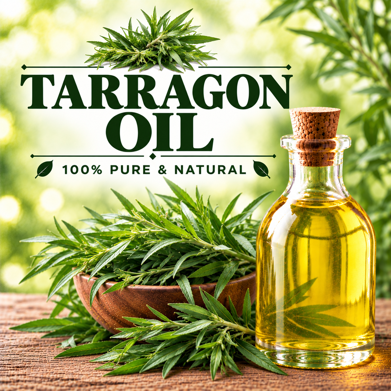Tarragon Oil for Food Flavouring, Fragrance, Cosmetics and Personal Care