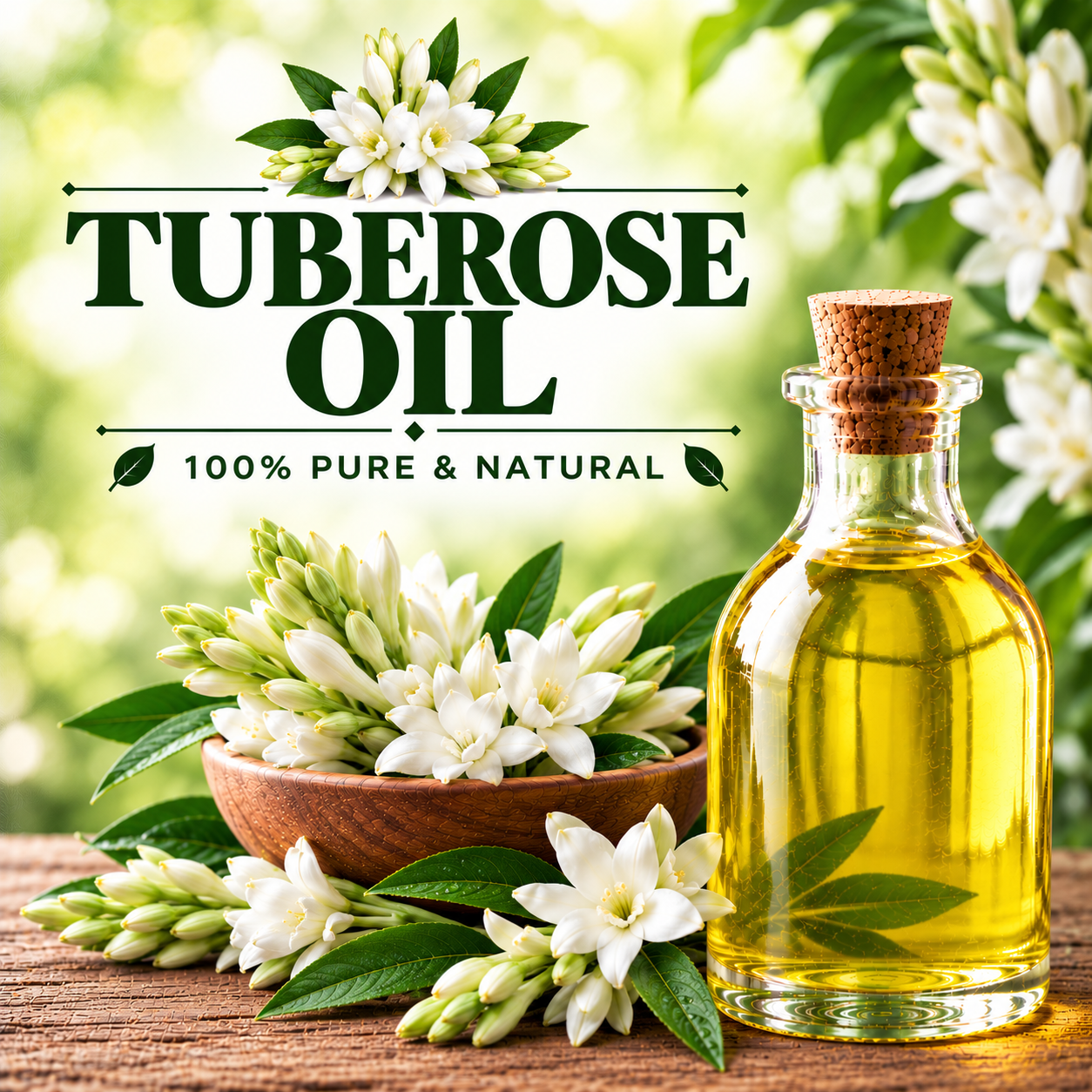 Tuberose Oil for Perfume, Cosmetics, Skincare and Fragrance
