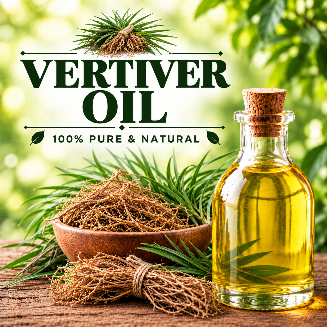 Vetiver Oil for Perfume, Cosmetics, Skincare and Fragrance