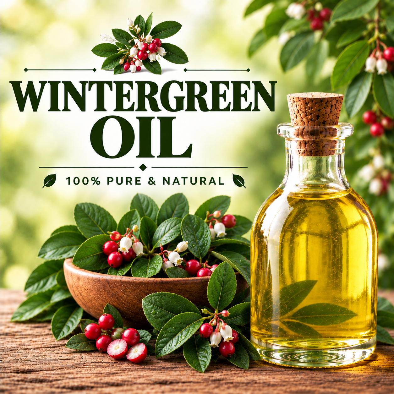 Wintergreen Oil for Cosmetics, Personal Care, Fragrance and Oral Care